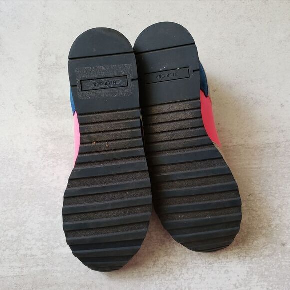 Tommy Hilfiger Neon Colorblock Retro Trainer Sneakers Sz 8 - Picture 6 of 7